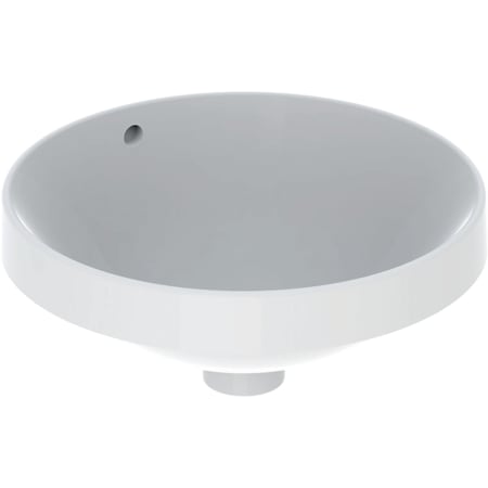 Lavoar Ã®ncorporat Geberit VariForm, rotund: D=40cm, Preaplin=Vizibil, glazurat / alb